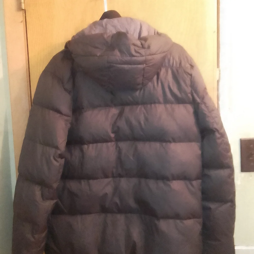 Michael Kors Black Puffer Quilted Down Hooded Snap Button Zip Up Jacket‎ Small